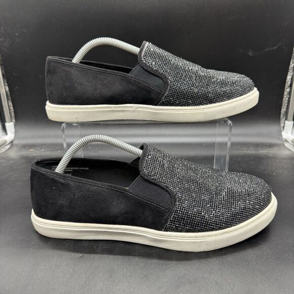 Torrid Shoes - Torrid womens bedazzled slip on sneaker size 11WW black casual comfort 15896898